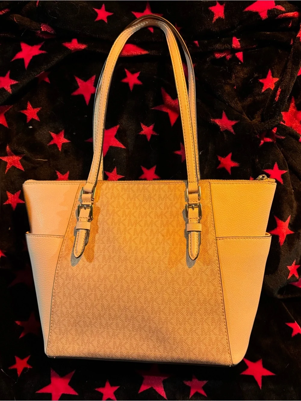 Michael Kors Tote with Signature Logo Charm in Pink